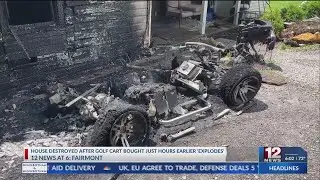 Fairmont family's house destroyed after golf cart bought just hours earlier 'exploded'