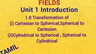1.8 Transformation of vectors