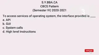 sybba mcq | sybbaca mcq  | sybbaca operating system mcq | BBACA mcq| sppu sybbaca mcq| sppu |