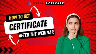 How Get Webinar CERTIFICATE From Skill Activate | How To Download Certificate From Skill Activate
