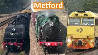 Two Steam Trains Side-By-Side! A Sunday Morning at Metford during Hunter Valley Steamfest