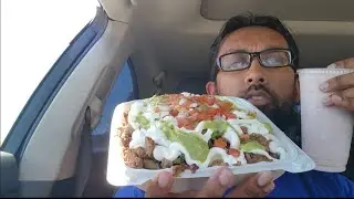 TRYING TO STAY POSITIVE...| Cheat Meal IIFYM BULKING Carne Asada Fries Strawberry Milkshake MUKBANG