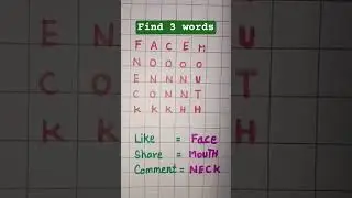 Find 3 words #english #trending #shorts #trend #viral #love