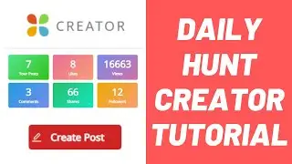 (Practical Video) Create DailyHunt Creator Account - Dailyhunt se Paise Kaise Kamaye