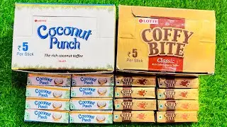 ASMR Coffee Bite & Coconut Punch Chocolate Unboxing | Satisfying Wrapper Crinkles & Relaxing Sounds.