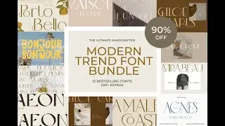 Modern Trend Font Bundle | Ultimate Font Collection: Save Big Until October 10!