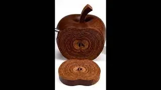 ASMR Wood Slicing: Rich Dark Mahogany & Light Brown Concentric Rings