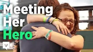 Cancer survivor meets her hero