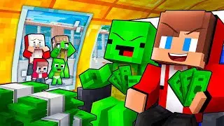JJ and Mikey Became RICH and Left Their Families in Minecraft - Maizen