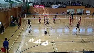 2026.1.12 海老名市北部公園体育館　u14クラブチーム交流大会　vs藤クラ ①セット目　10-21 lose