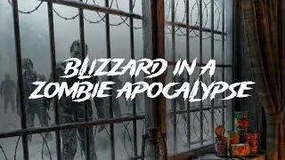 Blizzard in a Zombie Apocalypse ❄️ Cozy Cabin Ambience | Wind Sounds for Sleep & Study [1 Hour]