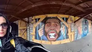 360 VR Video HORROR TUNNEL Theme Park VR Tour - Insta360 OneX2