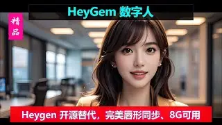 Heygem 数字人 ｜Heygen平替，视频唇形模拟同步，支持批量直播，便捷整合包，８Ｇ可用！