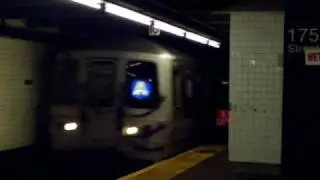 New York City St. Louis Model R-44 Subway Cars on the A train entering 175th St Station