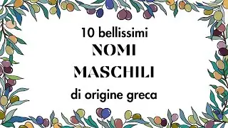 Nomi maschili di origine greca