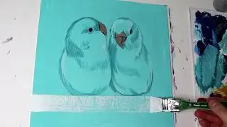 Bird ART abstract painting /Acrylic