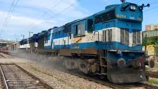 Dust Raising ABU ROAD Double Diesels with Ashram Express at Full Speed - Vintage History ❤️