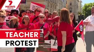 Teachers deliver 10,000 signature petition to Premier | 7NEWS