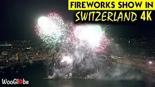 Beautiful New Year Fireworks in Switzerland - DJI 4k Video (2019) || WooGlobe Fireworks Review