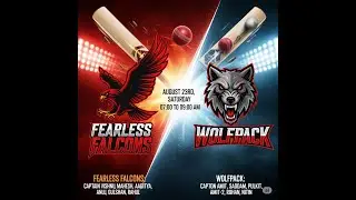 Cricket Showdown: Fearless Falcons vs. Wolfpack - A Thrilling Battle on the Turf!