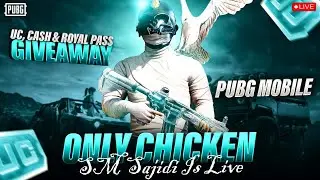 🔴LIVE CUSTOM ROOMS UC, CASH AND RP GIVEAWAY | PUBG MOBILE | ONLY CHICKEN ROOMS | SMSAJIDGAMING