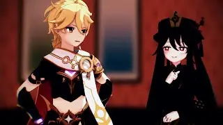 ||mmd x Genshin Impact|| U doubt my skills |Lumine||Aether||Hu Tao|