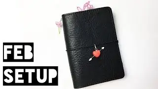 B6 Foxy Fix Traveler's Notebook FEB setup; Valentine's Edition