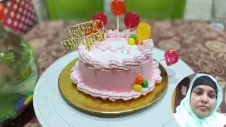 Butter vanilla cake recipe icing and decoration🥰👩&zwj;🍳||#review||#youtubeindia ||#kaimabibi'skitchen