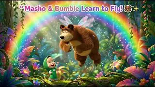 Bumble Learns to Fly 🐻✨ Funny Cartoon Story for Kids | Magical Adventure
