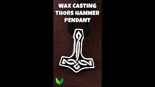 Making a Viking Thors Hammer pendant - metal casting at home with VOGMAN #shorts