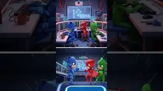 PJ Masks coding in 🖥️ lab- Owlette 🆚 Gekko 🆚 Owlette 🆚 Gekko  #shorts#tileshop #coffindance