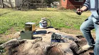 Pouring A Knife Blank and a Tau Cross