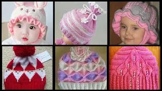 Baby girl woolen cap design //Beautiful Two Colour Designer Baby Cap ,hat design