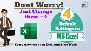 Excel - Change the default setting of Excel, Font Style, Font Size, Total Sheets, and preview type