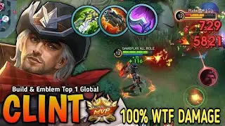 100% WTF DAMAGE!! Clint Best One Shot Build To Get Max DMG - Build Top 1 Global Clint