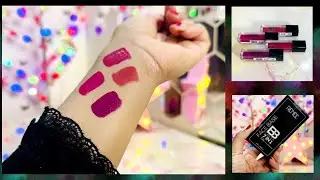 Renee Cosmetics mini liquid lipstick swatches and Renee bb cream review | Amazon makeup haul | Renee