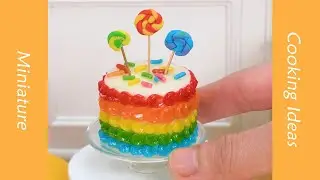 Beautiful Miniature Rainbow Cake Decorating #YumupMiniature
