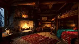 Sleep Instantly in a Cabin with Rain & Fire Sounds - Cozy Ambience for Exhausted Minds