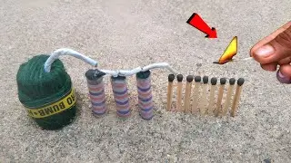 Lot Of Diwali Bijali Crackers Vs Sutli Bomb vs Matchstick Chain Reaction Domino Crackers Experiment😱