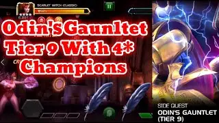 Tier 9 Of Odin's Gauntlet With 4 Stars! Itemless | Marvel Contest Of Champions