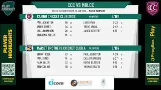 Casino Cricket Club 3rds v Marist Brothers Cricket Club A