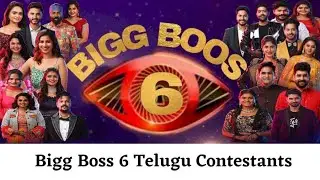 Bigg Boss 6 Telugu Contestants| Bigg Boss Season 6 Contestants Names List| Bigg Boss 6 | 21 Members