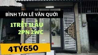 NH&Agrave; B&Igrave;NH T&Acirc;N L&Ecirc; VĂN QUỚI HẺM TH&Ocirc;NG XE HƠI ĐỔ CỬA KINH DOANH ĐA NG&Agrave;NH NGHỀ 1TRỆT - 1LẦU - 2PN - 2WC