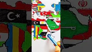 Draw Flag Map of Ethiopia 🇪🇹 #ethiopia