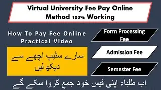 How To Pay Virtual University Fee through Easypaisa | Virtual University Online Fee Payment
