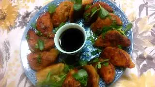 Oyster (shellfish) dumplings served with verdolaga (original recipe, first time presented by my mom)