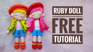 #9|Crochet  RUBY doll - free tutorial/ see mistakes in my pin comment / Hướng dẫn móc búp bê Ruby
