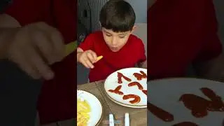 Edible Alphabet CHALLENGE! 🔤🍅 Write Letters with a French Fry 