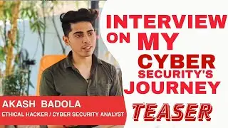 TEASER | Interview on my Cyber Security's Profession | #cybersecurity #tech #trending #youtube