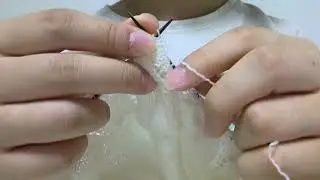 Knit with me: knitting real-time 7- min visual asmr before bed